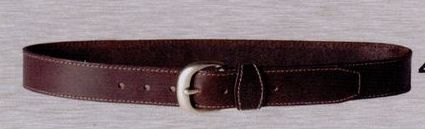 Mahogany Leather Belt W/ Antic Silver Buckle