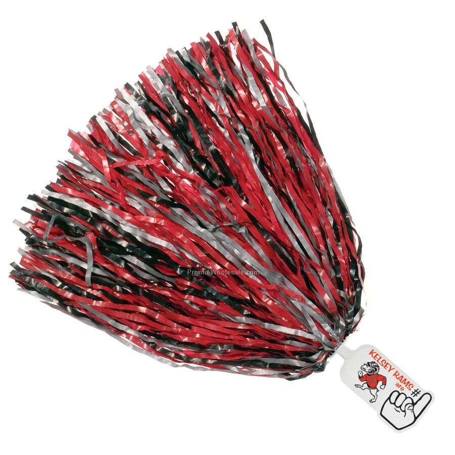 Mascot Pom Poms W/ Up To 4 Mixed Steamer Colors - #1 Finger