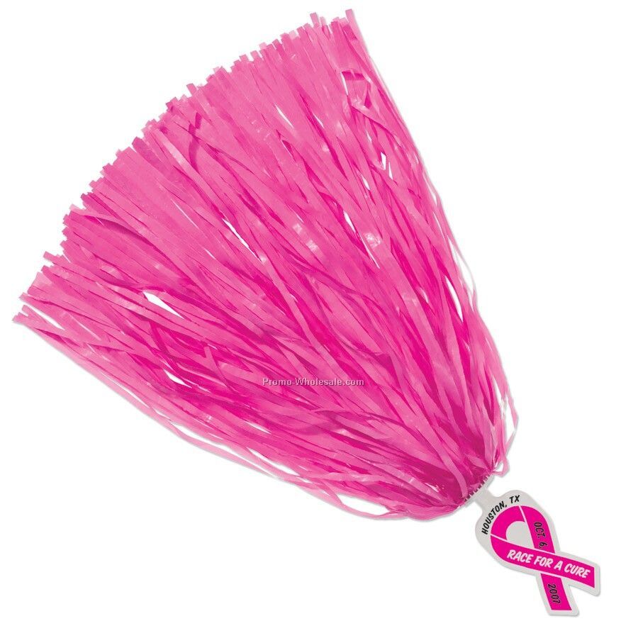 Mascot Pom Poms W/ Up To 4 Mixed Steamer Colors - Ribbon End - 500 Streamer