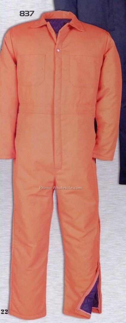 Mid Weight Twill Insulated Coverall With Half Leg Zipper (Tall 2xl-5xl)