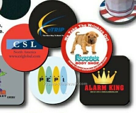 Mouse Pad Coaster - 4 Spot Color (3-1/2"x3-1/2"x1/16")