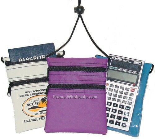 Neck Pouch W/ Adjustable Strap - 70d