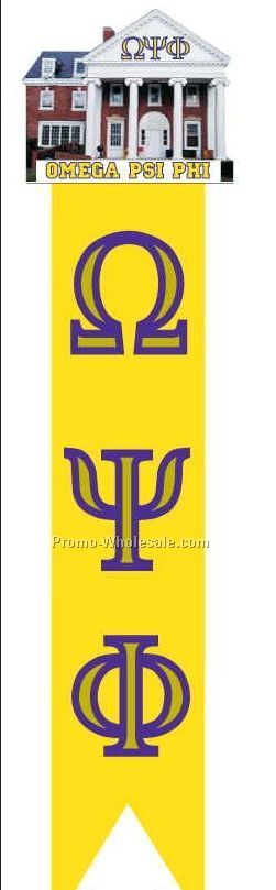 Omega Psi Phi Fraternity House Bookmark W/ Black Back