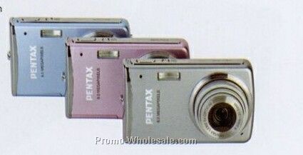 Pentax 8 Megapixel Camera (Silver, Pink, Blue)