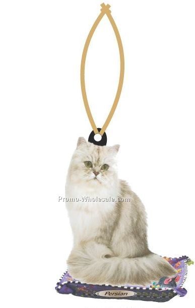 Persian Cat Executive Line Ornament W/ Mirrored Back (12 Square Inch)