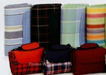 Picnic Plus 68"x82" Plaid Mega Mat W/ Shoulder Strap (Blackwatch)