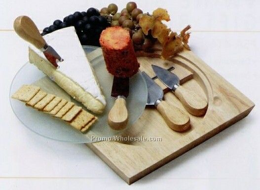 Picnic Plus Zurich Cheese Board W/ 4 Stainless Steel Tools