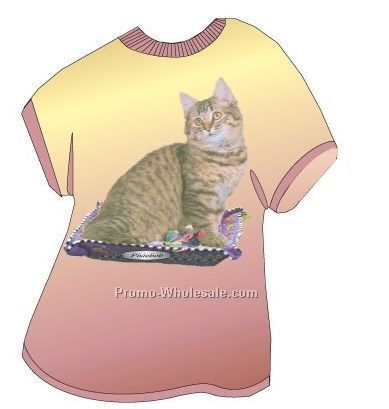 Pixiebob Cat Acrylic T Shirt Coaster W/ Felt Back