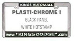 Plasti-chrome I Metallic Frame W/ Raised Letters (Hot Stamped)