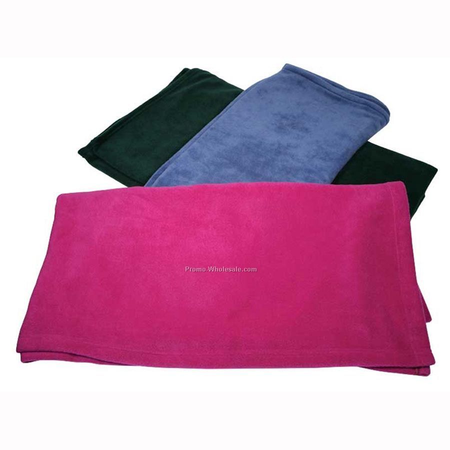 Polar Fleece Deluxe Hemmed Blanket