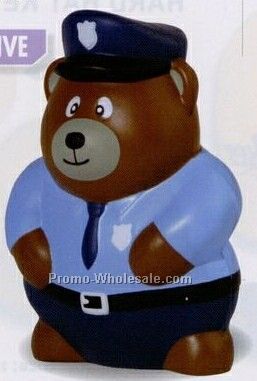 Police Bear Squeeze Toy
