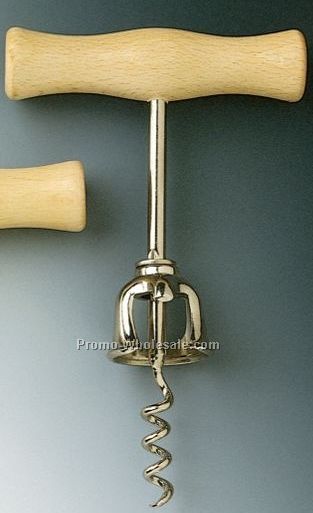 Power Corkscrew With Beechwood Handle And Bell