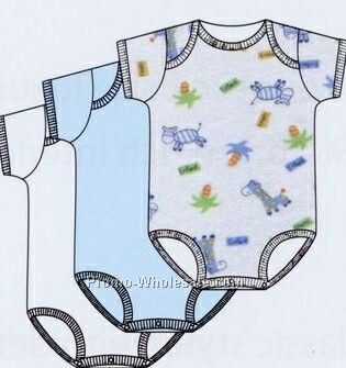 Preemie Boys Printed Short Sleeve Variety One Piece / Onesie