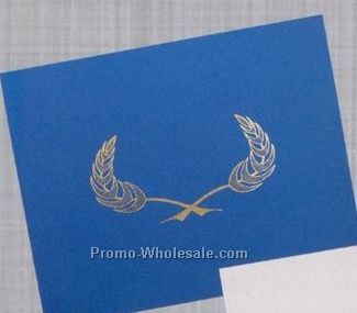 Premier Texture Presentation Folder With Wreath - Blue