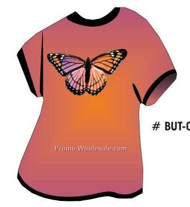 Purple & Pink Butterfly Acrylic T Shirt Coaster W/ Felt Back