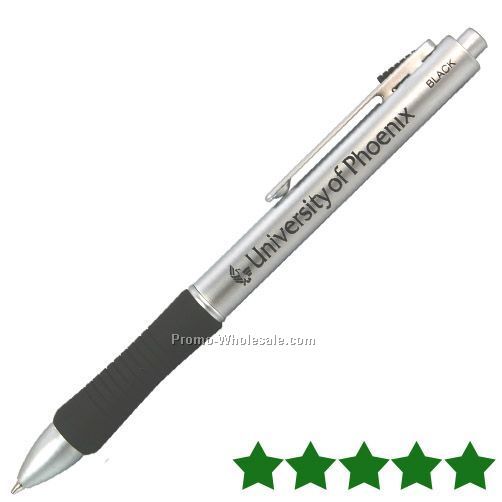 Quadro - 4 Function - Pen, Stylus, Highlighter, Pencil (Silver)