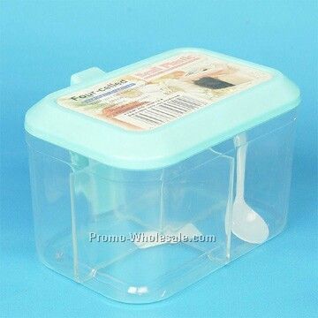 Rectangle Spice Container W/Spoon
