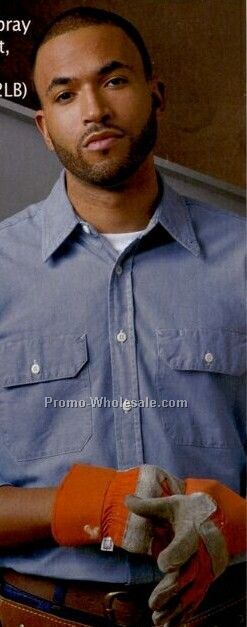 Red Kap Men's Long Sleeve Cotton Chambray Utility Work Shirt (2xl-3xl)