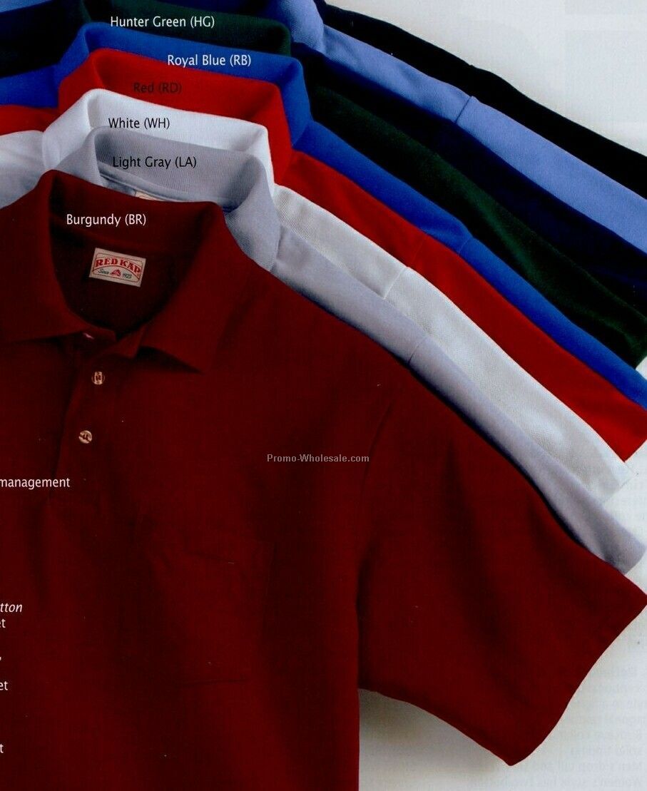 Red Kap Short Sleeve Solid Color Knit Shirt (S-xl) - Burgundy Red