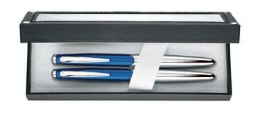 Regal Ballpoint & Rollerball Metal Pen Set W/ Pull-off Cap