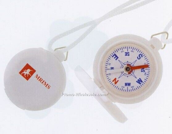 Round Compass With 30" Rope Neck Strap