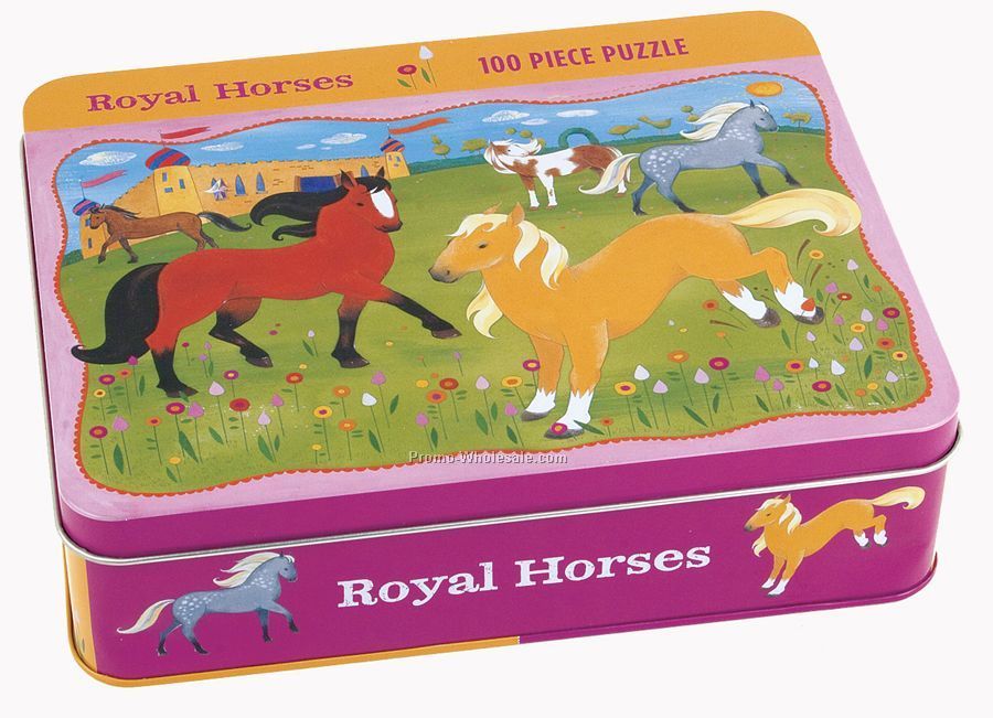 Royal Horses Collectible Tin Puzzle