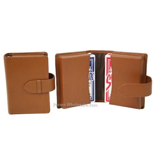 Royce Leather Double Decker Playing Card Set