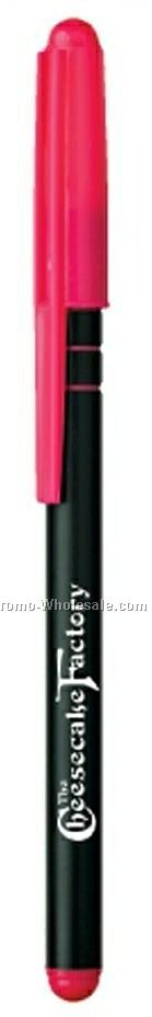 Rubberized Highlighter W/ Black Barrel