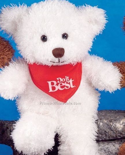 Ruddly Bear Stuffed Polar White Bear (10")