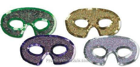 Sequin Lame Half Masks W/ Elastic