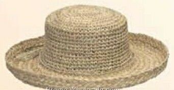Sewn Braid Straw Hat With Upturn Brim (One Size Fit Most)