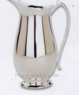 Silverplated 2 Quart Pitcher Barware W/ Ice Guard