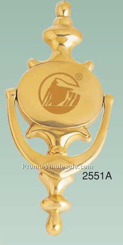 Solid Brass Oval Door Knocker (Engraved)