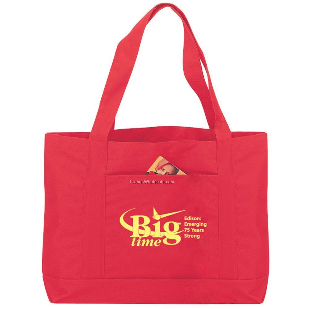 Solid Color Poly Tote Bag