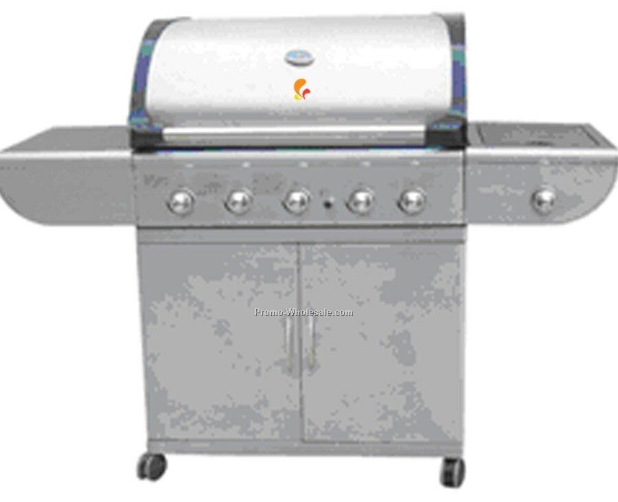 Stainless Steel Bbq Grill With Accent Colors