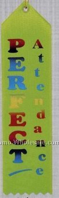 Stock Recognition Ribbon (Card & String) - Perfect Attendance