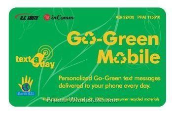Text-a-day Go Green Mobile Card