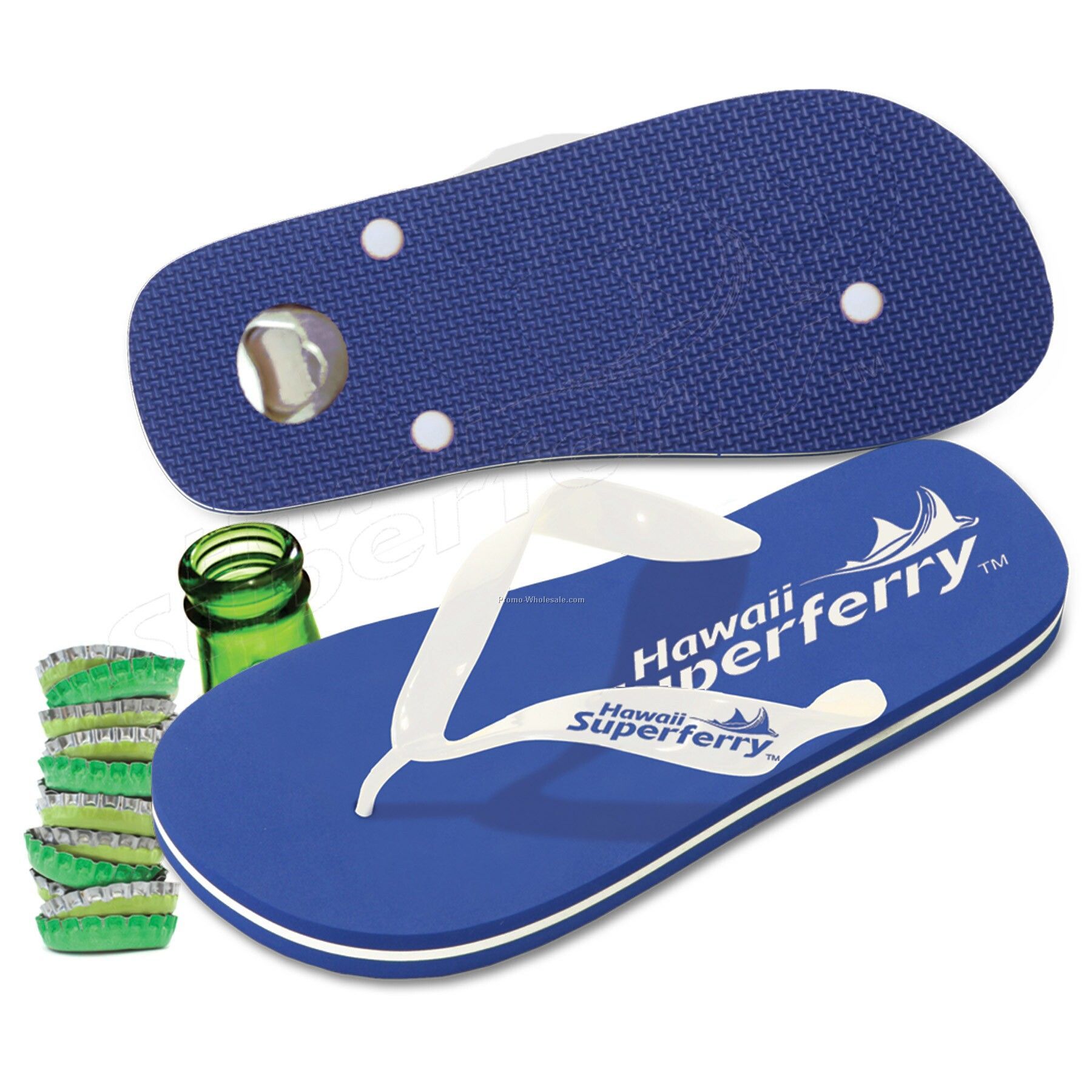 The Key Largo Flip Flop With Bottle Opener In 18 Mm 3-layer Sole (Domestic)