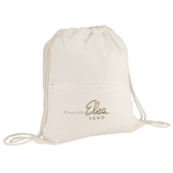 The Mallard Cotton Twill Drawstring Backpack