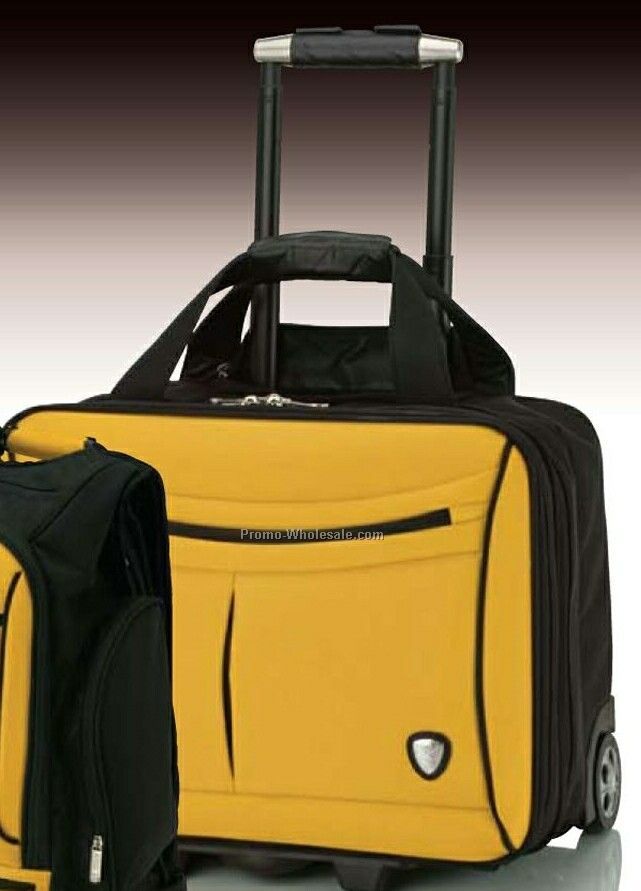 Tonino Lamborghini Yellow/ Black Trolley Case 18-1/2"x13-1/2"x10-1/2"