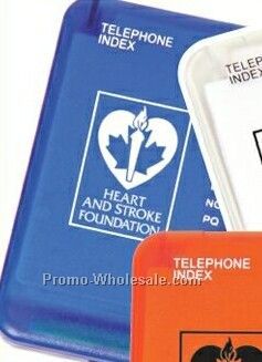Translucent Blue Phone Book With Pen