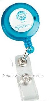 Translucent Colors Round Retractable Badge Reel (Polydome)