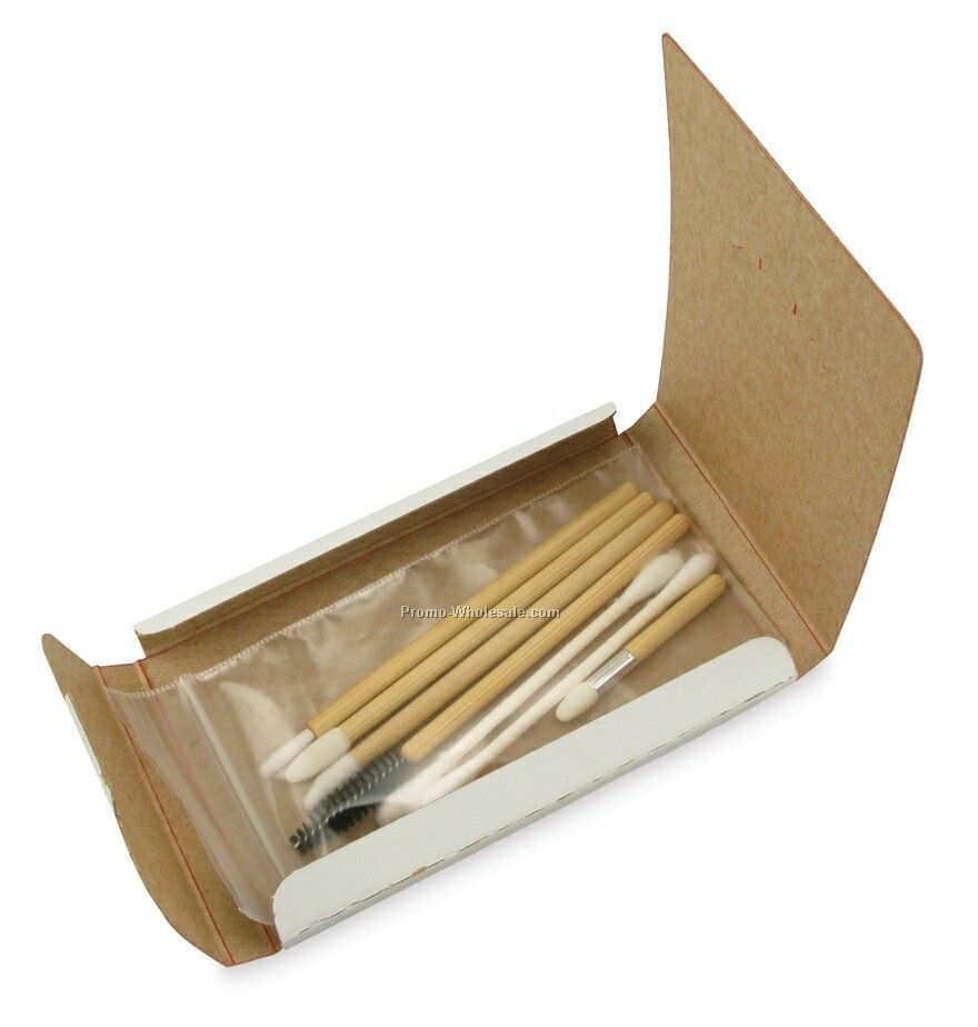 Travel Size Bamboo Cosmetic Brush Set