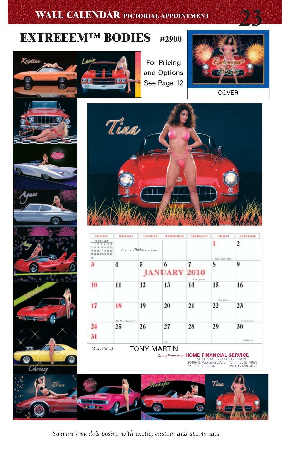 Wall Calendar: Extreeem (Tm) Bodies - Saddle Stitched