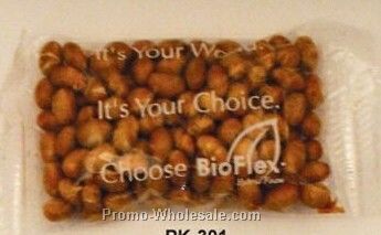 White Or Clear Promo Pack W/ 1 Oz. Dry Roasted Peanuts