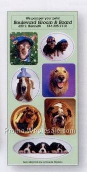 White Paper Animania Stickers With Dogs