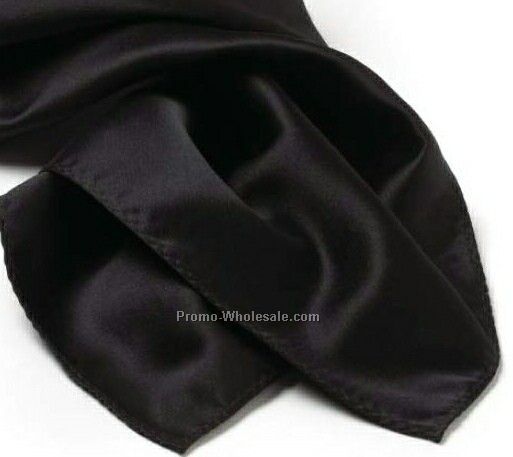 Wolfmark Black Solid Series Silk Scarf