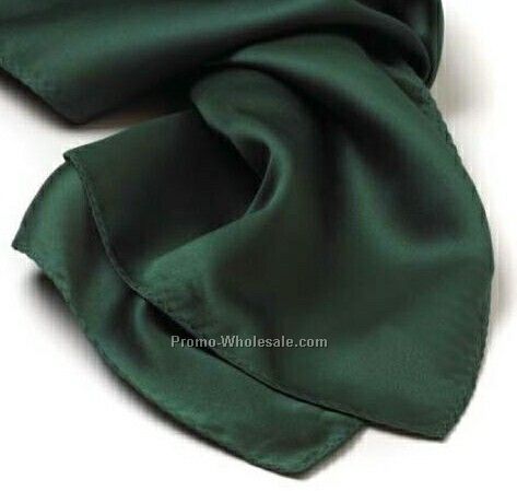 Wolfmark Hunter Green Solid Series Silk Scarf