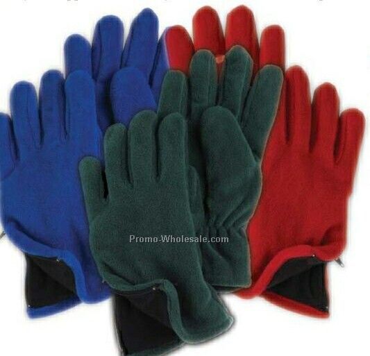 Wolfmark Orange Fleece Zip Glove
