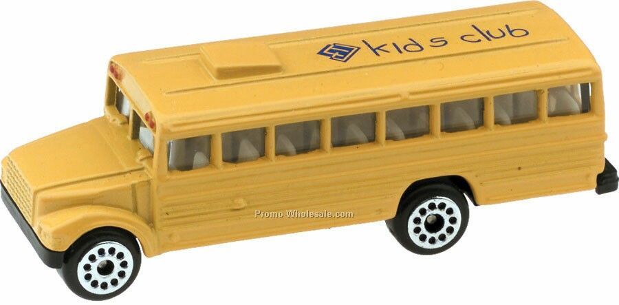 Yellow School Bus Die Cast Mini Vehicles